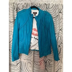 Danier Electric Blue leather Jacket